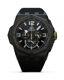 AWI International Round Octo 52 Black PVD and Stainless Steel Watch, 45.5mm AWI International Round Octo 52 Black PVD and Stainless Steel Watch, 45.5mm