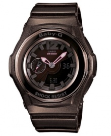 Chocolate covered goodness, from Baby-G. With a multifunction, analog-digital dial, this indulgent watch blends style and function. Chocolate covered goodness, from Baby-G. With a multifunction, analog-digital dial, this indulgent watch blends style and function.