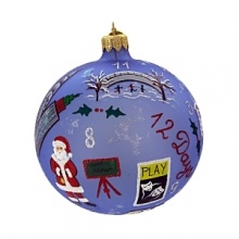 New for 2012, Michael Storrings' 12 days of Christmas in New York ornament has all of the things we love about New York at the holidays from the Statue of Liberty to sidewalk Santas! Based on his new book, this ball is handpainted in an opalescent finish and accented with shiny paints and glitter. New for 2012, Michael Storrings' 12 days of Christmas in New York ornament has all of the things we love about New York at the holidays from the Statue of Liberty to sidewalk Santas! Based on his new book, this ball is handpainted in an opalescent finish and accented with shiny paints and glitter.