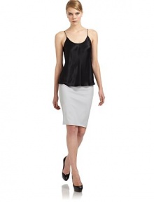 THE LOOKSpaghetti shoulder strapsDouble scoopneckFine silk satin constructionTHE FITAbout 24 from shoulder to hemTHE MATERIALSilkCARE & ORIGINDry cleanMade in ItalyModel shown is 5'10½ (179cm) wearing US size 4. THE LOOKSpaghetti shoulder strapsDouble scoopneckFine silk satin constructionTHE FITAbout 24 from shoulder to hemTHE MATERIALSilkCARE & ORIGINDry cleanMade in ItalyModel shown is 5'10½ (179cm) wearing US size 4.