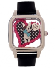 A dandy of a dapper dog is there to greet you on this cute Betsey Johnson watch.