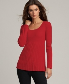 Style&co.'s tunic sweater features on-trend accordion pleats. The affordable price means you can stock up this wardrobe-building essential! (Clearance) Style&co.'s tunic sweater features on-trend accordion pleats. The affordable price means you can stock up this wardrobe-building essential! (Clearance)