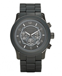 Deconstructed, industrial elements inspired this Michael Kors watch.