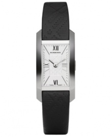 Modern sensibilities combine with timeless precision in this chic, Swiss-made timepiece from Burberry. Modern sensibilities combine with timeless precision in this chic, Swiss-made timepiece from Burberry.