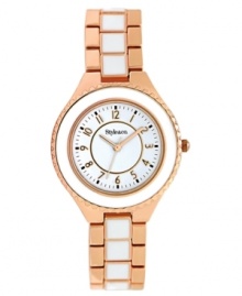 Simple elegance in rosy hues and white tones -- an everyday watch by Style&co.