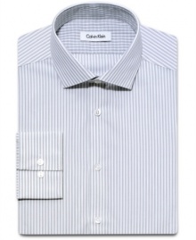 A classic style gets current. This Calvin Klein has a sleek slim fit for the modern man. A classic style gets current. This Calvin Klein has a sleek slim fit for the modern man.