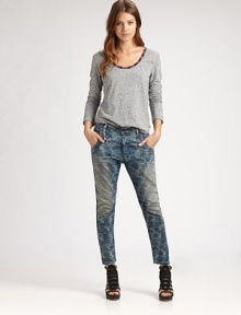 Rugged, distressed denim, cropped just at the ankle and finished in utility-chic camo print.Button-front waistBelt loopsZip-flyFive-pocket styleInseam, about 25Rise, about 1098% cotton/2% elastaneDry cleanImportedModel shown is 5'9 (175cm) wearing US size 4. Rugged, distressed denim, cropped just at the ankle and finished in utility-chic camo print.Button-front waistBelt loopsZip-flyFive-pocket styleInseam, about 25Rise, about 1098% cotton/2% elastaneDry cleanImportedModel shown is 5'9 (175cm) wearing US size 4.