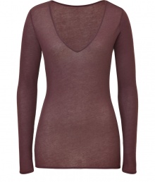 Ground on trend statement pieces with Closeds classically chic, merlot-hued pullover - Lightweight and supremely soft in a cotton and cashmere blend - Slim, ultra-feminine cut tapers through waist and hits below hips - Long, fitted sleeves and a flattering deep v-neck - Pair with a patterned pencil skirt, leather pants or printed trousers Ground on trend statement pieces with Closeds classically chic, merlot-hued pullover - Lightweight and supremely soft in a cotton and cashmere blend - Slim, ultra-feminine cut tapers through waist and hits below hips - Long, fitted sleeves and a flattering deep v-neck - Pair with a patterned pencil skirt, leather pants or printed trousers