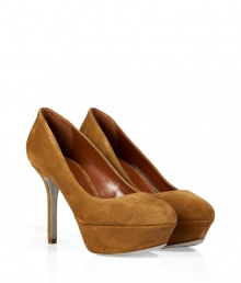 Luxurious pumps in fine, honey-colored suede - Elegant, sophisticated and stylish - Fashion with platform and delicate stiletto heel - Side widely fitted to lengthen the leg and create the appearance of a narrow foot - The sturdy heel gives a firm hold - Looks great with business suits, jeans, leggings, and cocktail dresses Luxurious pumps in fine, honey-colored suede - Elegant, sophisticated and stylish - Fashion with platform and delicate stiletto heel - Side widely fitted to lengthen the leg and create the appearance of a narrow foot - The sturdy heel gives a firm hold - Looks great with business suits, jeans, leggings, and cocktail dresses