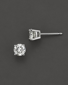 Diamond stud earrings in 18K white gold. Diamond stud earrings in 18K white gold.