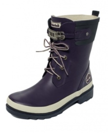 A sure bet against wet weather, the Welfleet rain boots from Timberland keep your feet dry all day. A sure bet against wet weather, the Welfleet rain boots from Timberland keep your feet dry all day.