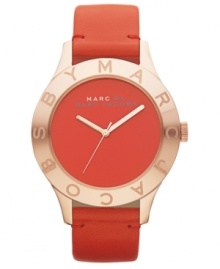 Let your style bloom with the bold color of this Marc by Marc Jacobs watch. Let your style bloom with the bold color of this Marc by Marc Jacobs watch.