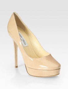 From the Jimmy Choo 24:7 Collection. Classic, comfortable and crafted in luxurious Italian patent leather.Self-covered heel, 5¼ (130mm) Self-covered platform, 1¼ (30mm) Compares to a 4 heel (100mm) Pointed toe Leather lining and sole Padded insole Made in ItalyOUR FIT MODEL RECOMMENDS ordering one half size up as this style runs small. From the Jimmy Choo 24:7 Collection. Classic, comfortable and crafted in luxurious Italian patent leather.Self-covered heel, 5¼ (130mm) Self-covered platform, 1¼ (30mm) Compares to a 4 heel (100mm) Pointed toe Leather lining and sole Padded insole Made in ItalyOUR FIT MODEL RECOMMENDS ordering one half size up as this style runs small.