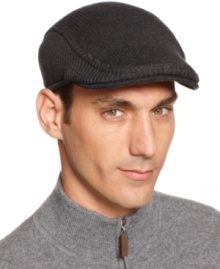 Polish off your cold-weather style with the sleek, vintage-infused feel of this Tommy Hilfiger driving cap.