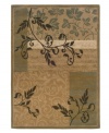 Classic dark branches and leaves are layered over distressed patches of neutrals, creating an elegantly modern home accent. The Yorkville area rug features a low pile height and soft hand for a fresh finish to any room. (Clearance)