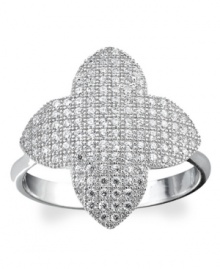 Lucky and lovely. As a stylish symbol of prosperity, CRISLU's clover ring is enhanced by dazzling cubic zirconias (1-7/8 ct. t.w.). Crafted in platinum over sterling silver, it's sure to look stunning for either daytime or evening. Size 7 and 8. Lucky and lovely. As a stylish symbol of prosperity, CRISLU's clover ring is enhanced by dazzling cubic zirconias (1-7/8 ct. t.w.). Crafted in platinum over sterling silver, it's sure to look stunning for either daytime or evening. Size 7 and 8.