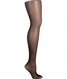 Decorated with dainty dots, Fogals sheer stockings set a sweet foundation for countless looks - Sheer, allover dot pattern, comfortable stretch waistband, cotton gusset, invisible heel and toe - Perfect for wearing with modern-vintage dresses Decorated with dainty dots, Fogals sheer stockings set a sweet foundation for countless looks - Sheer, allover dot pattern, comfortable stretch waistband, cotton gusset, invisible heel and toe - Perfect for wearing with modern-vintage dresses