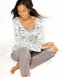 Treat her to festive comfort. These soft cotton pajamas by Alfani are a perfect gift for the holidays. Treat her to festive comfort. These soft cotton pajamas by Alfani are a perfect gift for the holidays.