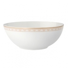The Samarkand bone china collection by Villeroy & Boch combines stylish, exotic elements with timeless elegance. Precious golden bands and chains decorate this pure white bone china pattern. Warm ivory tones add a harmonious touch. Mix and match with coordinating Mosaic-designed pieces for a look that is truly your own. The Samarkand bone china collection by Villeroy & Boch combines stylish, exotic elements with timeless elegance. Precious golden bands and chains decorate this pure white bone china pattern. Warm ivory tones add a harmonious touch. Mix and match with coordinating Mosaic-designed pieces for a look that is truly your own.