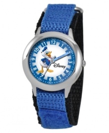 Help your kids stay on time with this fun Time Teacher watch from Disney. Featuring iconic character Donald Duck, the hour and minute hands are clearly labeled for easy reading. Help your kids stay on time with this fun Time Teacher watch from Disney. Featuring iconic character Donald Duck, the hour and minute hands are clearly labeled for easy reading.