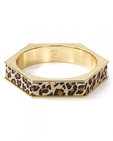 Channel this season's flair for the exotic with bold accessories like this 14-karat gold and suede bangle from Belle Noel. Stacked or solo, this piece hints at your wild side. Channel this season's flair for the exotic with bold accessories like this 14-karat gold and suede bangle from Belle Noel. Stacked or solo, this piece hints at your wild side.