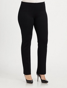 Made from soft wool, pull-on pants guaranteed to hug you in all the right places and to go with virtually everything in your wardrobe.Elasticized waistbandPull-on styleInseam, about 33WoolDry cleanMade in Italy Made from soft wool, pull-on pants guaranteed to hug you in all the right places and to go with virtually everything in your wardrobe.Elasticized waistbandPull-on styleInseam, about 33WoolDry cleanMade in Italy