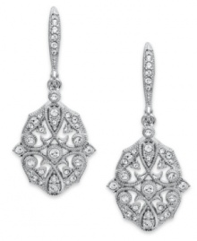 Wish upon a star and watch your dreams come true with Eliot Danori's vintage-inspired crystal accent earrings. Crafted in rhodium-plated mixed metal with a lever backing. Approximate drop: 3/4 inch. Wish upon a star and watch your dreams come true with Eliot Danori's vintage-inspired crystal accent earrings. Crafted in rhodium-plated mixed metal with a lever backing. Approximate drop: 3/4 inch.