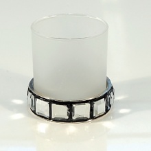Mike and Ally bring fun, whimsical style to bathroom accessories. Black enamel, set with lucite stones allover give this tumbler a rock-n-roll feel. Mike and Ally bring fun, whimsical style to bathroom accessories. Black enamel, set with lucite stones allover give this tumbler a rock-n-roll feel.