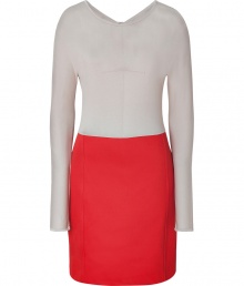 With a retro-inspired aesthetic, this Marc by Marc Jacobs dress brings instant elegance to your day or night look - Round neck, long sleeves, fitted silhouette, contrasting pencil skirt, concealed back zip closure - Pair with peep-toe pumps and an embellished clutch With a retro-inspired aesthetic, this Marc by Marc Jacobs dress brings instant elegance to your day or night look - Round neck, long sleeves, fitted silhouette, contrasting pencil skirt, concealed back zip closure - Pair with peep-toe pumps and an embellished clutch