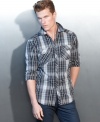 Plaid perfect. This shirt from INC International Concepts is the right way to greet the weekend.