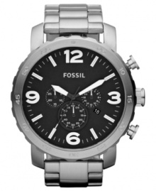 Fossil makes watches that are as cool as they are accessible. This Nate collection timepiece boasts a sleek design with structured steel. Fossil makes watches that are as cool as they are accessible. This Nate collection timepiece boasts a sleek design with structured steel.