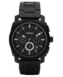 In basic black, this Fossil chronograph is the perfect sleek sports watch for every occasion. In basic black, this Fossil chronograph is the perfect sleek sports watch for every occasion.
