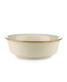 From the Lenox Dimension Collection, classic Eternal dinnerware elegantly accents the table. In ivory china with rich gold trim, Eternal is offered in a complete selection of pieces. Qualifies for Rebate From the Lenox Dimension Collection, classic Eternal dinnerware elegantly accents the table. In ivory china with rich gold trim, Eternal is offered in a complete selection of pieces. Qualifies for Rebate