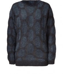 Work playful patterning into your contemporary knitwear collection with Vanessa Brunos tonal knit pullover, detailed with oversized dots for a cool modern finish - Rounded neckline, long sleeves, ribbed trim - Easy straight silhouette - Team with favorite skinnies, chunky boots and slouchy totes Work playful patterning into your contemporary knitwear collection with Vanessa Brunos tonal knit pullover, detailed with oversized dots for a cool modern finish - Rounded neckline, long sleeves, ribbed trim - Easy straight silhouette - Team with favorite skinnies, chunky boots and slouchy totes