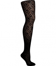 Made from soft merino wool with allover ornamental patterning, Fogals two-tone tights set an eye-catching foundation for cool weather looks - Semi-opaque, comfortable knit waistband, knitted-in heel and toe - Perfect for wearing with sleek tailored dresses and edgy leather jackets Made from soft merino wool with allover ornamental patterning, Fogals two-tone tights set an eye-catching foundation for cool weather looks - Semi-opaque, comfortable knit waistband, knitted-in heel and toe - Perfect for wearing with sleek tailored dresses and edgy leather jackets