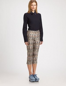A sleek sateen collar elevates this easy-fit style crafted from lightweight stretch cotton.Point collarLong sleevesFlat frontCenter back zipper98% cotton/2% spandexDry cleanMade in ItalyModel shown is 5'9½ (175cm) wearing US size 4. A sleek sateen collar elevates this easy-fit style crafted from lightweight stretch cotton.Point collarLong sleevesFlat frontCenter back zipper98% cotton/2% spandexDry cleanMade in ItalyModel shown is 5'9½ (175cm) wearing US size 4.