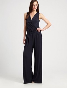 A jersey jumper featuring a feminine, cross-over top and wide-leg bottom.Cross-over topSleevelessElasticized waistWide-leg silhouetteAbout 36 from natural waist96% modal/4% elastaneHand washImported Model shown is 5'10 (177cm) wearing US size Small. A jersey jumper featuring a feminine, cross-over top and wide-leg bottom.Cross-over topSleevelessElasticized waistWide-leg silhouetteAbout 36 from natural waist96% modal/4% elastaneHand washImported Model shown is 5'10 (177cm) wearing US size Small.