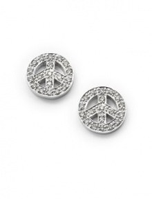 THE LOOKPeace sign design .17 tcw diamond accents14k white gold settingPost back closureTHE MEASUREMENTDiameter, about .38ORIGINImported THE LOOKPeace sign design .17 tcw diamond accents14k white gold settingPost back closureTHE MEASUREMENTDiameter, about .38ORIGINImported