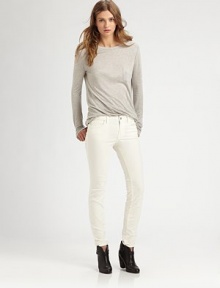 Enviably cool skinny jeans of soft corduroy. THE FITSkinny fitRise, about 8Inseam, about 30THE DETAILSButton closureZip flyFive-pocket style98% cotton/2% elastaneMachine washMade in USA of Italian fabricModel shown is 5'10 (177cm) wearing US size 4. Enviably cool skinny jeans of soft corduroy. THE FITSkinny fitRise, about 8Inseam, about 30THE DETAILSButton closureZip flyFive-pocket style98% cotton/2% elastaneMachine washMade in USA of Italian fabricModel shown is 5'10 (177cm) wearing US size 4.