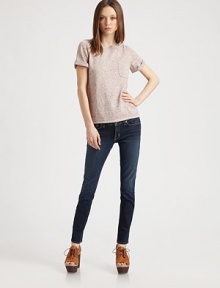 An everyday essential updated in a soft, heathered linen and cotton knit.BoatneckShort cuffed sleevesChest pocketPullover styleAbout 22 from shoulder to hem74% cotton/26% linenDry cleanImportedModel shown is 5'9 (175cm) wearing US size Small. An everyday essential updated in a soft, heathered linen and cotton knit.BoatneckShort cuffed sleevesChest pocketPullover styleAbout 22 from shoulder to hem74% cotton/26% linenDry cleanImportedModel shown is 5'9 (175cm) wearing US size Small.
