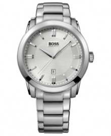 Make a bold statement with sophisticated steel and classic Hugo Boss timepiece excellence. Make a bold statement with sophisticated steel and classic Hugo Boss timepiece excellence.