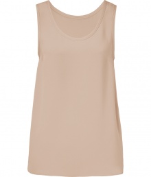An easy silhouette and an on-trend neutral hue add instant appeal to this silk Joseph top - Scoop neck, sleeveless, loose fit, asymmetrical hem - Style with leather-paneled leggings, a boyfriend blazer, and platform booties An easy silhouette and an on-trend neutral hue add instant appeal to this silk Joseph top - Scoop neck, sleeveless, loose fit, asymmetrical hem - Style with leather-paneled leggings, a boyfriend blazer, and platform booties