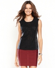 INC's petite shell takes on a luxurious look with elegant lace. Perfect for day or night dressing, too. (Clearance) INC's petite shell takes on a luxurious look with elegant lace. Perfect for day or night dressing, too. (Clearance)