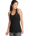 Nike's moisture-wicking tank top is a perfect fit for your routine. Whether you are running, biking or hitting the gym, you'll stay cool and stylish!