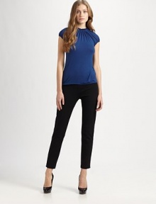 Thanks its drawstring neckline, this top has a divine look. Its stretch-modal fabrication provides a perfect fit.Drawstring necklineCap sleevesPull-on styleAbout 23 from shoulder to hemModal/elastaneDry cleanImportedSIZE & FIT Model shown is 5'11 (180cm) wearing a US size Small. Thanks its drawstring neckline, this top has a divine look. Its stretch-modal fabrication provides a perfect fit.Drawstring necklineCap sleevesPull-on styleAbout 23 from shoulder to hemModal/elastaneDry cleanImportedSIZE & FIT Model shown is 5'11 (180cm) wearing a US size Small.