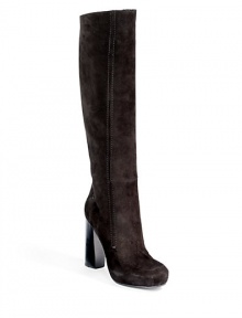 THE LOOKPlatform silhouetteOval toeSeam detailsSide zip closureAngled openingWooden stacked heel 4¼ (110mm)Self-covered platform 1 (25mm)Compares to 3¼ heel (80mm)Shaft height, 14¾ Leg circumference, 14 THE MATERIALLeather upperLeather lining and soleORIGINMade in Italy THE LOOKPlatform silhouetteOval toeSeam detailsSide zip closureAngled openingWooden stacked heel 4¼ (110mm)Self-covered platform 1 (25mm)Compares to 3¼ heel (80mm)Shaft height, 14¾ Leg circumference, 14 THE MATERIALLeather upperLeather lining and soleORIGINMade in Italy