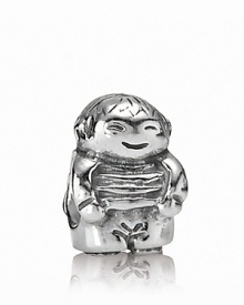 A precious little boy charm in polished sterling silver looks sweet on a PANDORA bracelet. A precious little boy charm in polished sterling silver looks sweet on a PANDORA bracelet.
