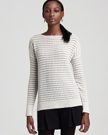 The creamy hue of this Theory sweater brings effortless 7-day style to your season. Dress it up with a crisp tweed mini wear it ladi-back with your favorite skinny jeans. The creamy hue of this Theory sweater brings effortless 7-day style to your season. Dress it up with a crisp tweed mini wear it ladi-back with your favorite skinny jeans.