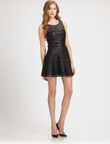 EXCLUSIVELY AT SAKS. Sheer mesh panels modernize this supple leather silhouette. Mesh crewneckSleevelessMesh upper backSide zipperAbout 18 from natural waistBody: LeatherTrim: PolyesterDry cleanImportedModel shown is 5'10 (177cm) wearing US size Small. EXCLUSIVELY AT SAKS. Sheer mesh panels modernize this supple leather silhouette. Mesh crewneckSleevelessMesh upper backSide zipperAbout 18 from natural waistBody: LeatherTrim: PolyesterDry cleanImportedModel shown is 5'10 (177cm) wearing US size Small.