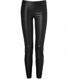With their luxe lambskin and edgy ankle zips, Jitrois slick leather pants are an ultra chic take on one of this seasons must-have styles - Hidden side zip, exposed metal back ankle zips - Extra form-fitting - Wear with a chunky knit cashmere top and sleek ankle boots With their luxe lambskin and edgy ankle zips, Jitrois slick leather pants are an ultra chic take on one of this seasons must-have styles - Hidden side zip, exposed metal back ankle zips - Extra form-fitting - Wear with a chunky knit cashmere top and sleek ankle boots